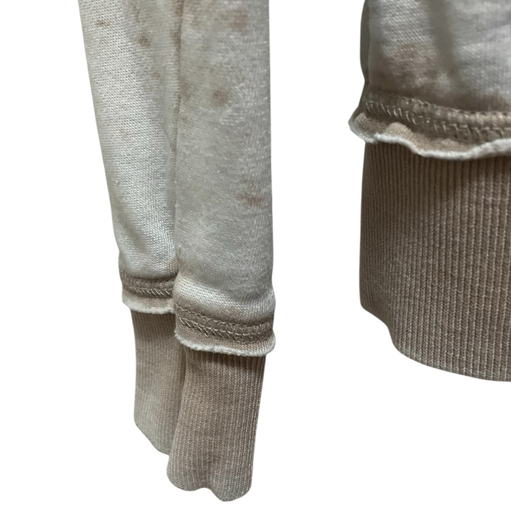 4 Anguka Cozy Heather, Distressed Hoodie In A Tan/Cream Combination - Picture 7 of 11